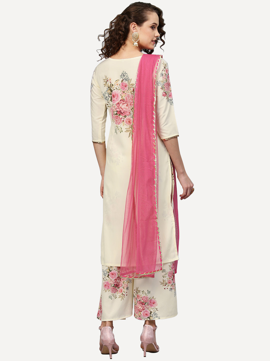 Casual Wear 3/4th Sleeve Georgette Lucknowi Chikan Anarkali Kurti, Machine  wash at Rs 1227 in Lucknow